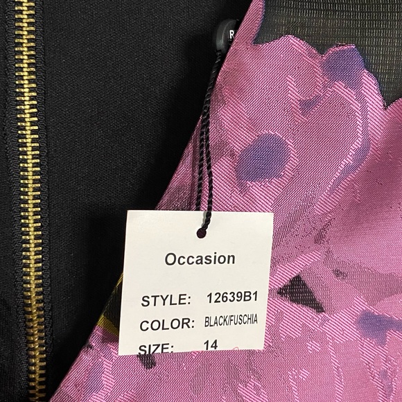 NWT Ronni Nicole Fuchsia Floral Dress - Picture 4 of 8